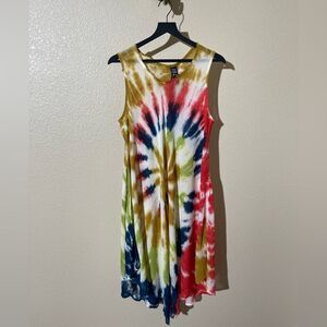 Colorful Tie-Dye Midi Dress